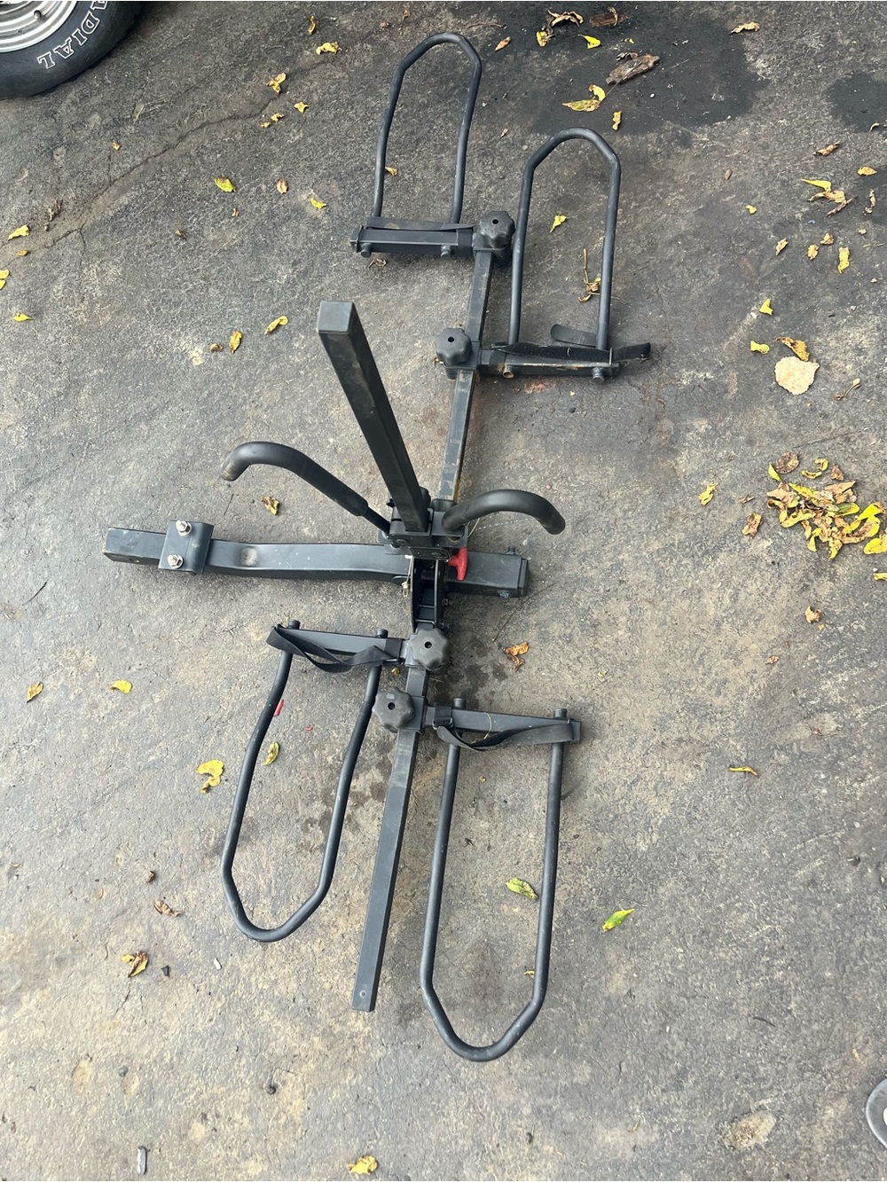 Adjustable Black 2-Bike Hitch Mount Carrier